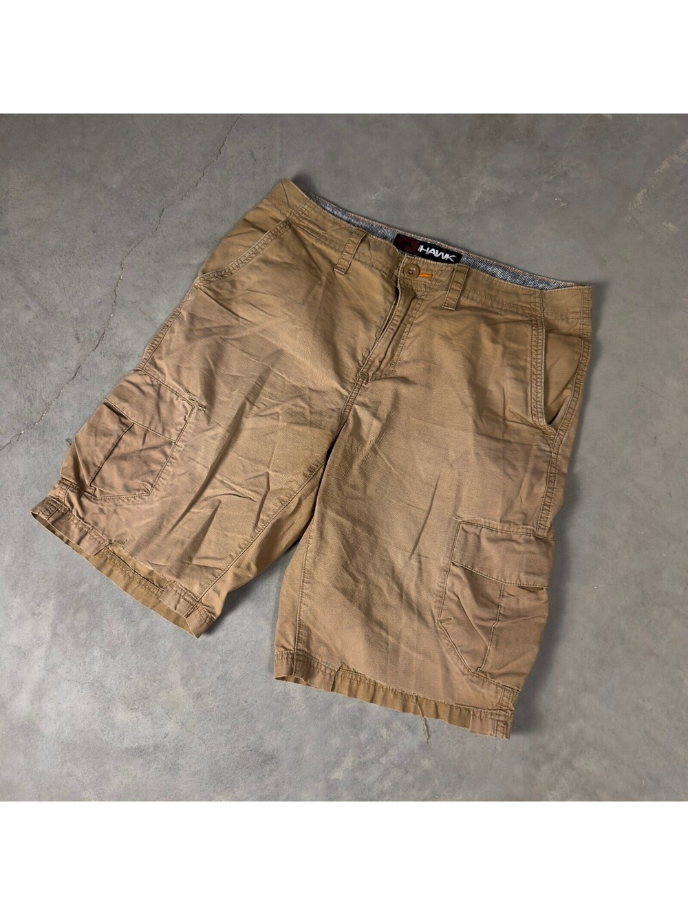 Tony Hawk Ripstop Cargo Shorts Mens 32 Tan Khaki Baggy Skate